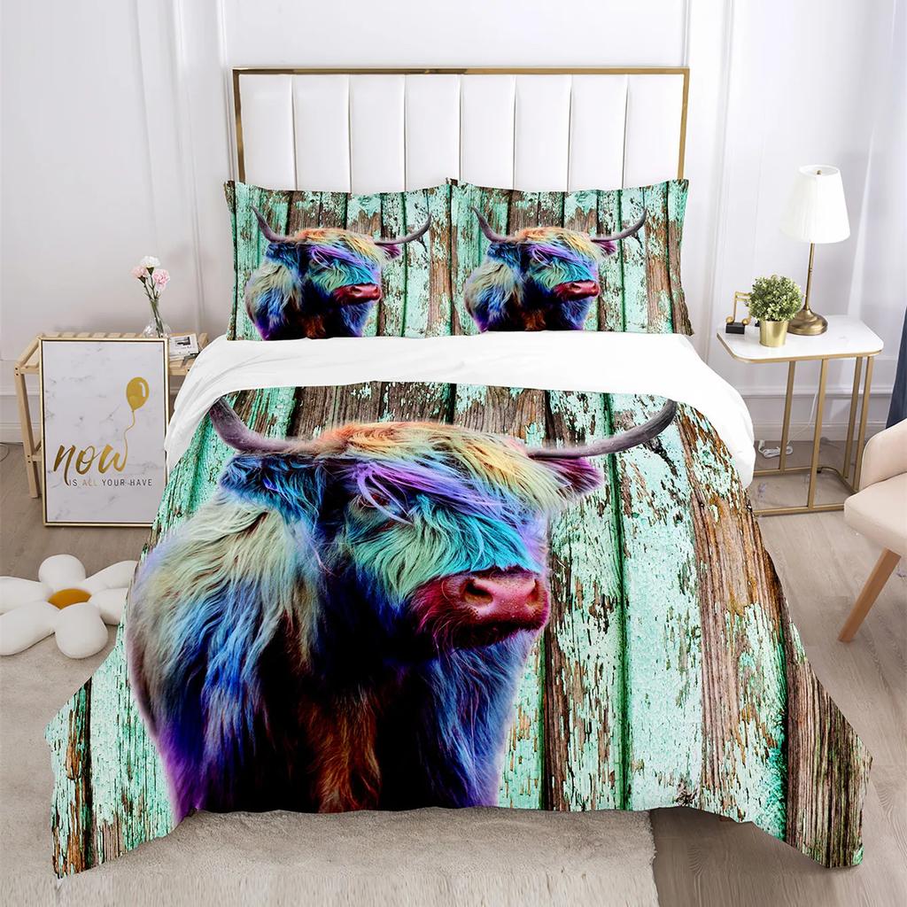 3D Pet Cat Comforter Bedding Set For Kids Cute Kitten And Tiger Duvet Cover For Boys And Girls Mysterious Black Cat Bedspread
