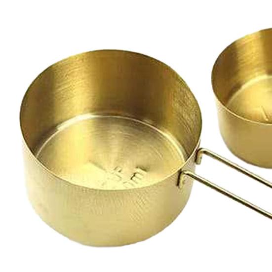 Stainless Steel Measuring Cup Measuring Spoon Set Ergonomic Handles Measuring Cups & Spoons Set Dishwasher Safe Kitchen Tools for Cooking &