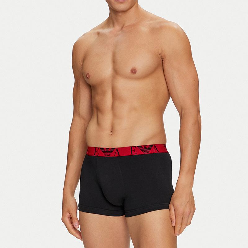 Emporio Armani Men' Boxer Briefs 3 Pack Black 111357-4F715-38121