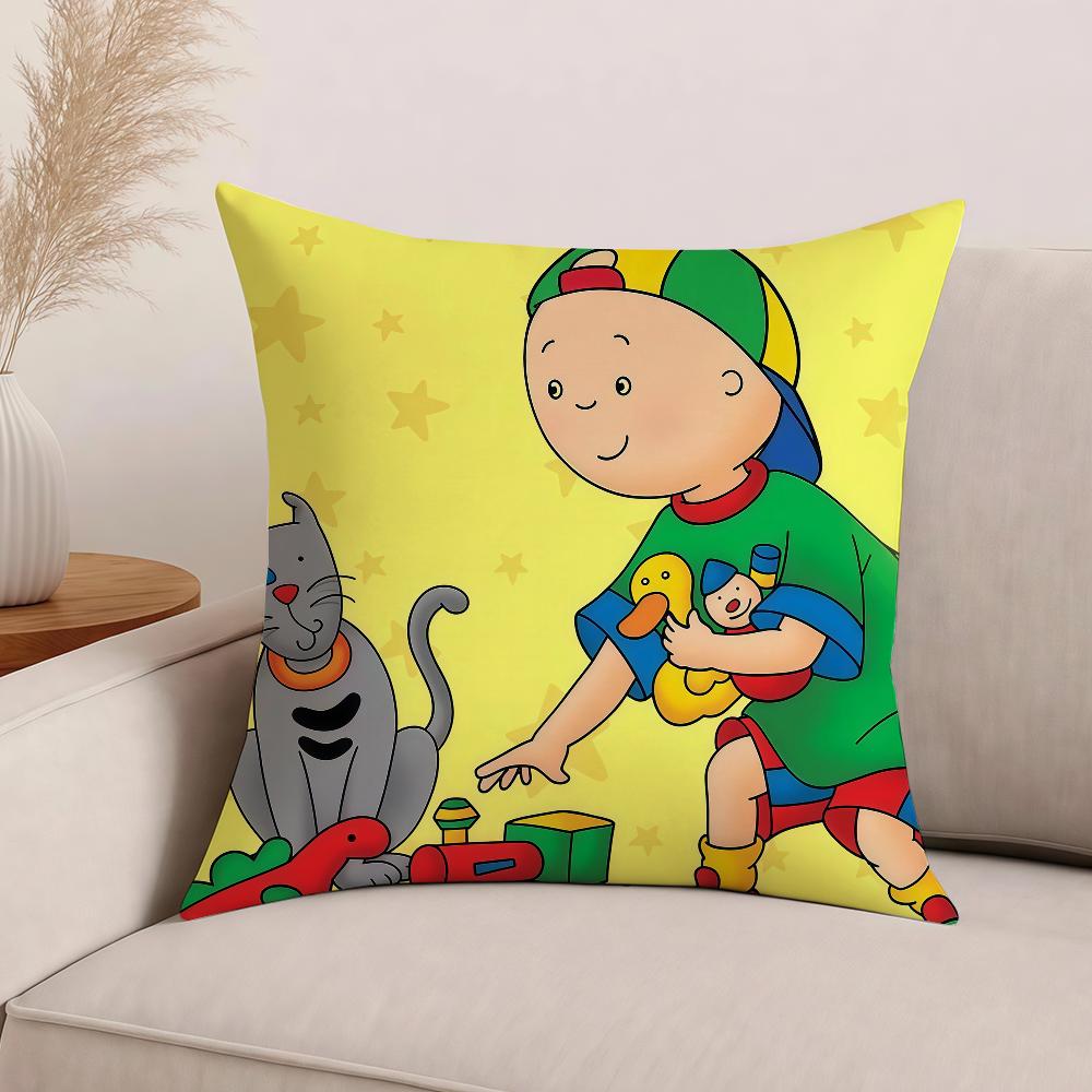 Tecknad Caillou Kuddfodral Kontorskuddar Lämpliga för Soffa Bil Sovrum Dekorativt Kuddfodral