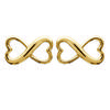 [L7881] - Gold Plated 'Love' Earrings - 11x6 Mm