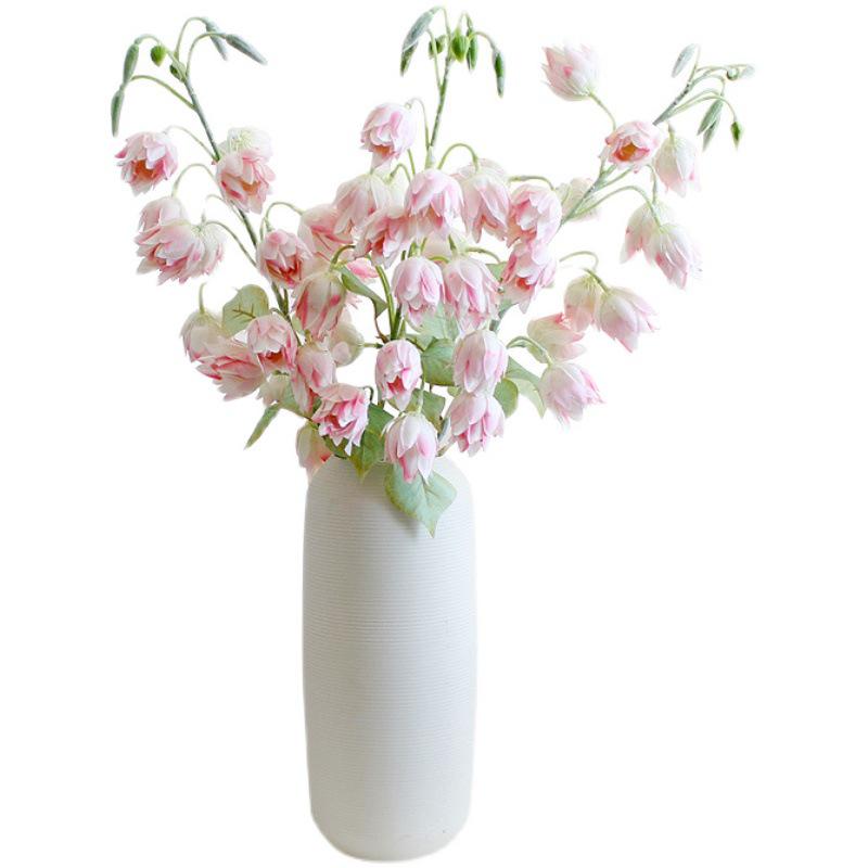 Carillon éolien floral Lys de la vallée nordique - Fleurs artificielles en soie pour la décoration de la maison et du salon.