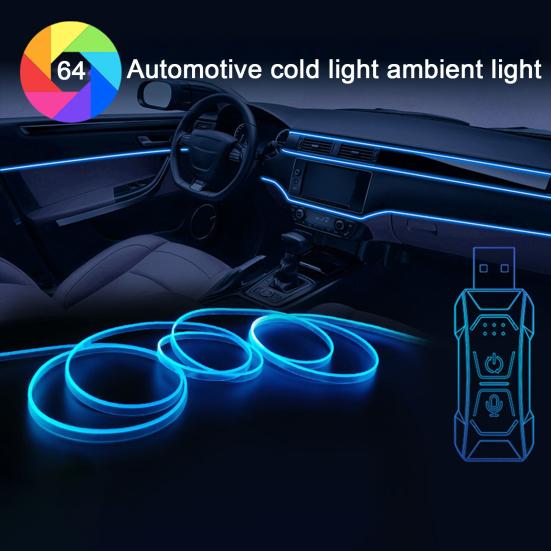 Car Colorful Ambient Light with Wireless App/RF Remote Control LED Interior Lighting Kit for Car Truck SUV RV Boat Home Bedroom Party Decor