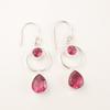 Natural Pink Tourmaline Gemstone 925 Sterling Silver Jewelry Dangle Earrings2.0" EE-140-12