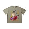 260 GSM Double Yarn 32 Count 100% Cotton Dragon Ball V18 Goku Print Unisex Heavy Cotton T Shirt