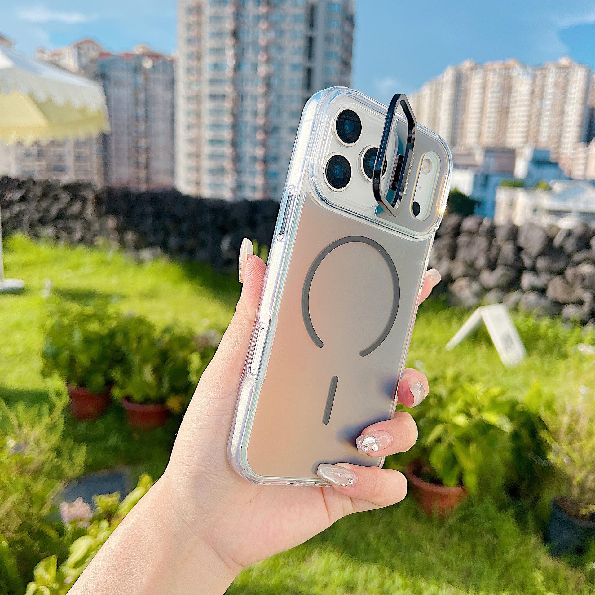 

iPhone 17 Chameleon Magnetic Case with Lanyard and 16 Pro Max Lens Stand 16