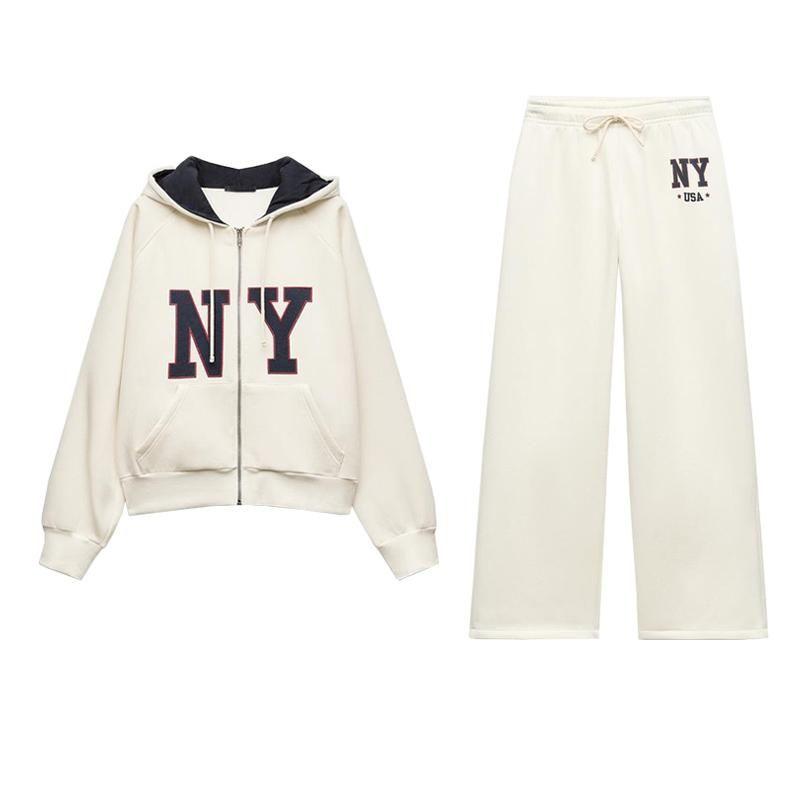 Fall and Winter New Women's Clothing Flannel Pants 5644247 Printing Preppy Style Hooded Sweatshirt Short Coat 5644246