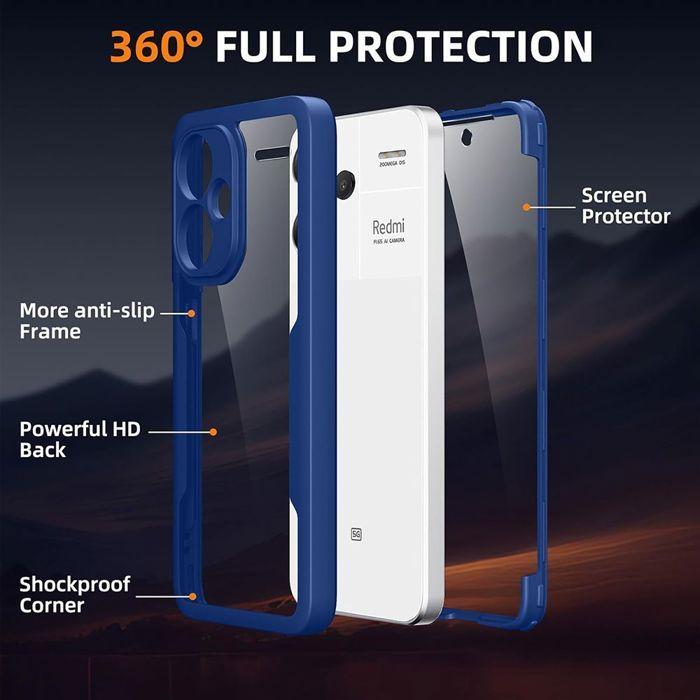 Coque - E.F.CONNECTION - Pour Xiaomi Redmi Note 13 Pro Plus 5G - Bleu Marine - Antichoc - Protection intégrale