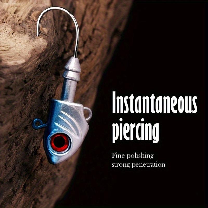 5pcs Swimbait Jig Heads for Freshwater and Saltwater Fishing - Minnow Fish Head Design for Enhanced Attraction and Hooking Power