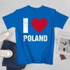 Unisex Unisex Ich liebe Polen Polska Ich liebe Polen Polnisches T-Shirt T-Shirts WoUnisex Jungen 100% Baumwolle T-Shirt