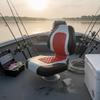 1 Piece Row Boat Seat Fold-down Fishing with Padded Cushion and Foldable Backrest for