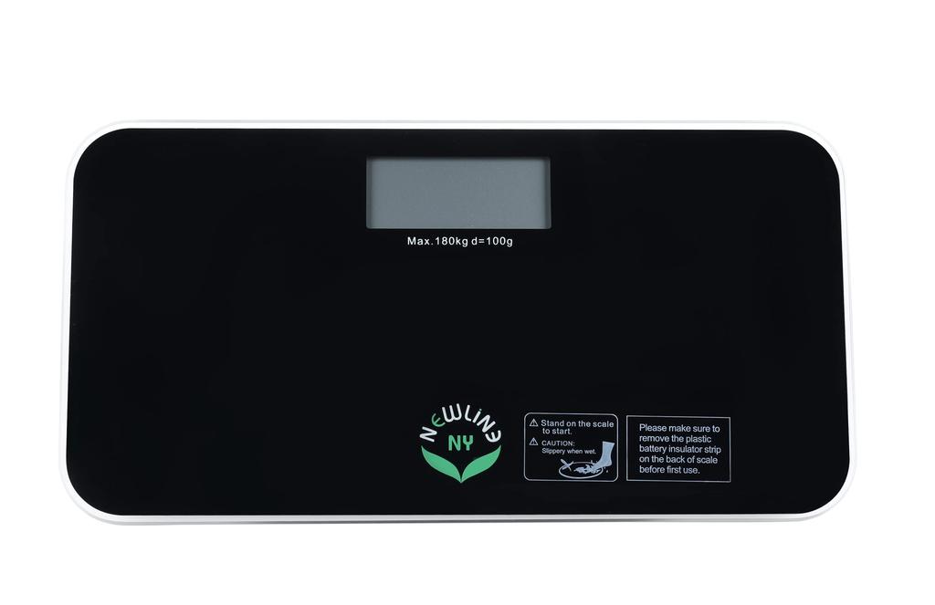 NewlineNY Mini Travel Bathroom Cool Black Step-On Scale, (Black) [Used]