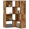 VidaXL Corner Bookcase with 4 Shelves Old Wood Engineered Wood, Corner Bookshelf, Corner Display Cabinet, Cabinet 3307817
