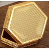 Hexagon Shapec Mini Jewelry Storage Box Earrings Organizer European Style Gold Alloy Ring Necklace Storage Jar Dresser Display
