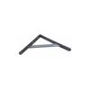 Equerres d'acier gris argent Fortex 20x25cm - GENERIQUE - Lot de 2 - Haute résistance
