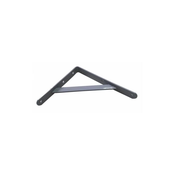 Equerres d'acier gris argent Fortex 20x25cm - GENERIQUE - Lot de 2 - Haute résistance