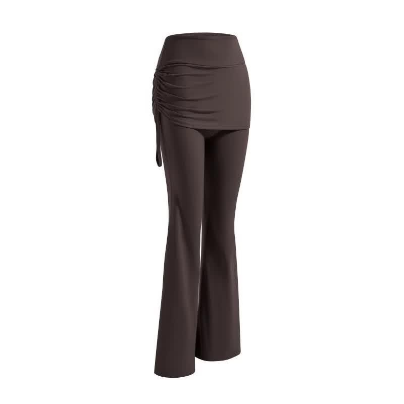 MITAOGIRL Faux Two-Piece Yoga Flared Pants