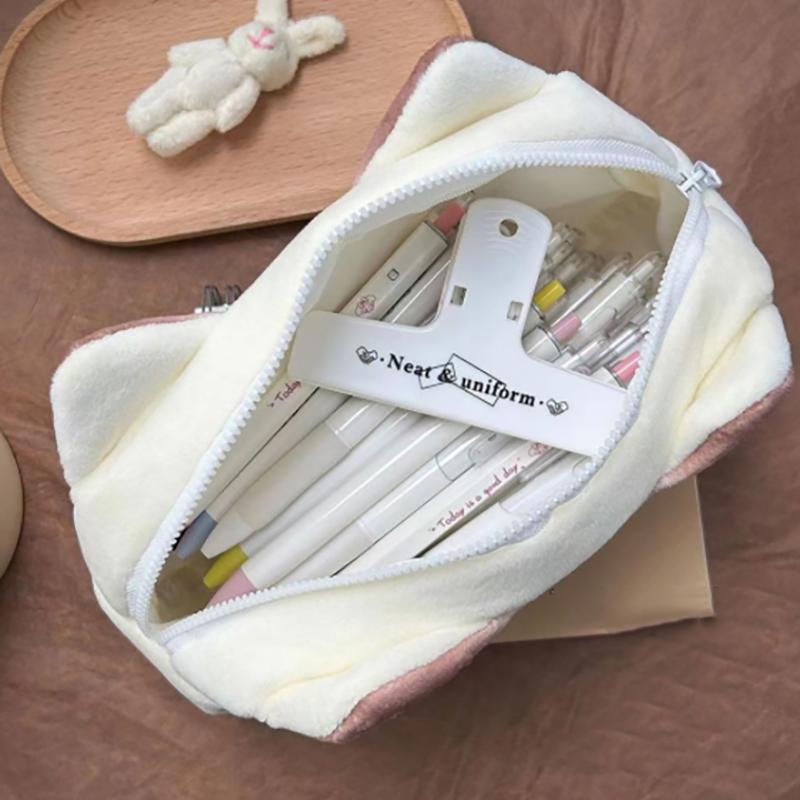 Japoński Uroczy Kreskówkowy Kot Syjamski Pu Chleb Pluszowy Piórnik o Dużej Pojemności Kawaii Chłopiec Dziewczynka Piórnik Artykuły Szkolne