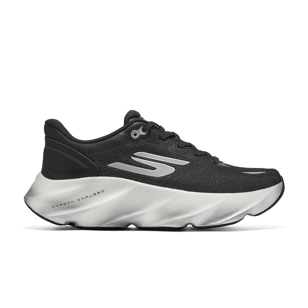 Skechers Men Lightweight Cushioning Supportive Running Shoes Men Sneaker Black White 246210-BKW