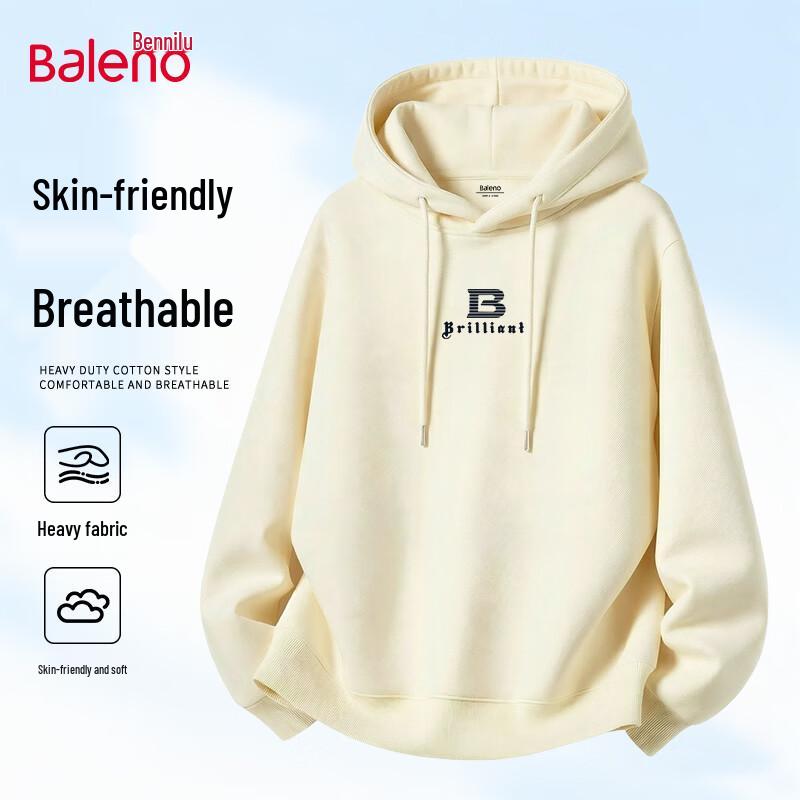 Baleno Men's Heavyweight Cotton Hooded Sweatshirt