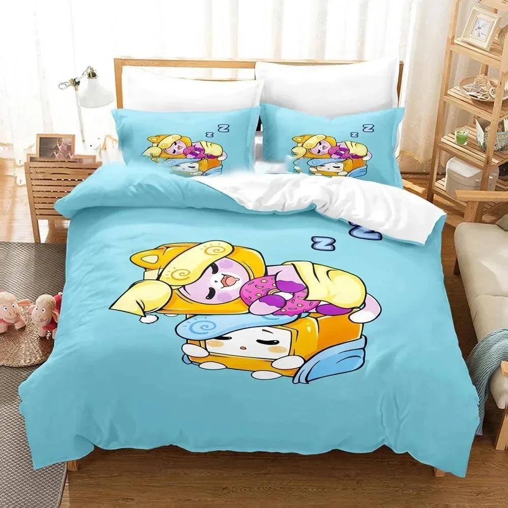 3D Print Cartoon Foxy Boxy Lanky-Box Bedding Set Duvet Cover Bed Set Quilt Cover Pillowcase Comforter King Queen Size Boys Adult