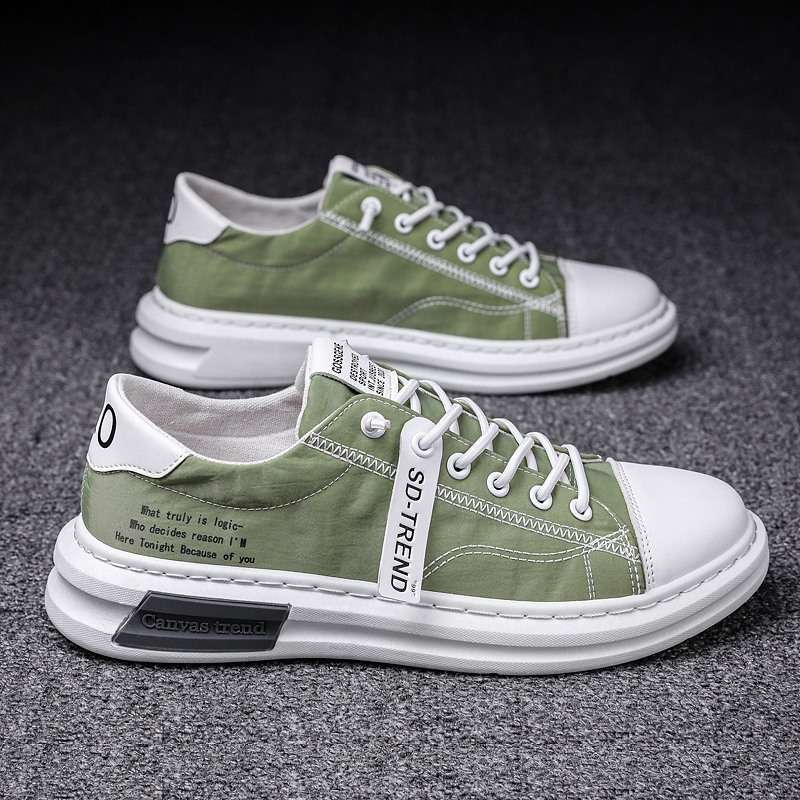 Canvas shoes men's 2025 summer men's shoes trend men's board shoes versatile casual shoes breathable deodorant ice silk cloth shoes