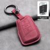 Leather Car Key Case Cover Fob Keychain For Vw Volkswagen Golf 7 Mk7 Tiguan Mk2 For Ateca Leon Fr Ibiza Skoda Octavia Kodiaq