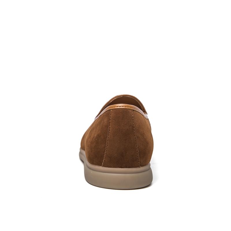 Men's Genuine Suede Leather Loafers, Soft Casual Slip-On Shoes with Non-Slip Sole EU 38-46 Wide Size Available for Business/Dail