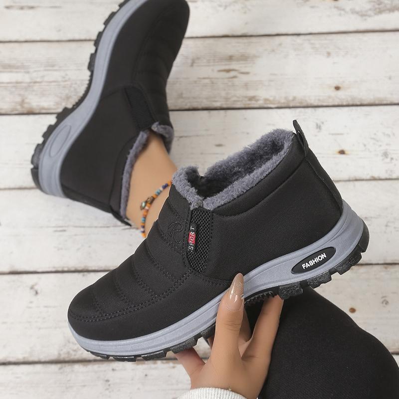 Plus-size 48 Winter Cotton Shoes Are Fleece and Thickened, Couple Snow Boots, and Anti-slip Cotton Boots