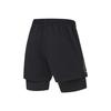 Li-Ning Wade Series Alphabet Print 3D Cut Elastic Reflective 2-In-1 Sports Shorts Men Bottoms Black AKST539-1