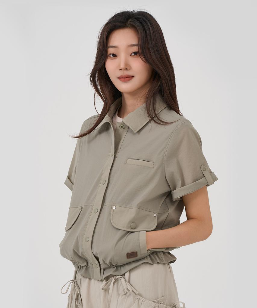 BBC EARTH W String Short Sleeve Shirt_Olive