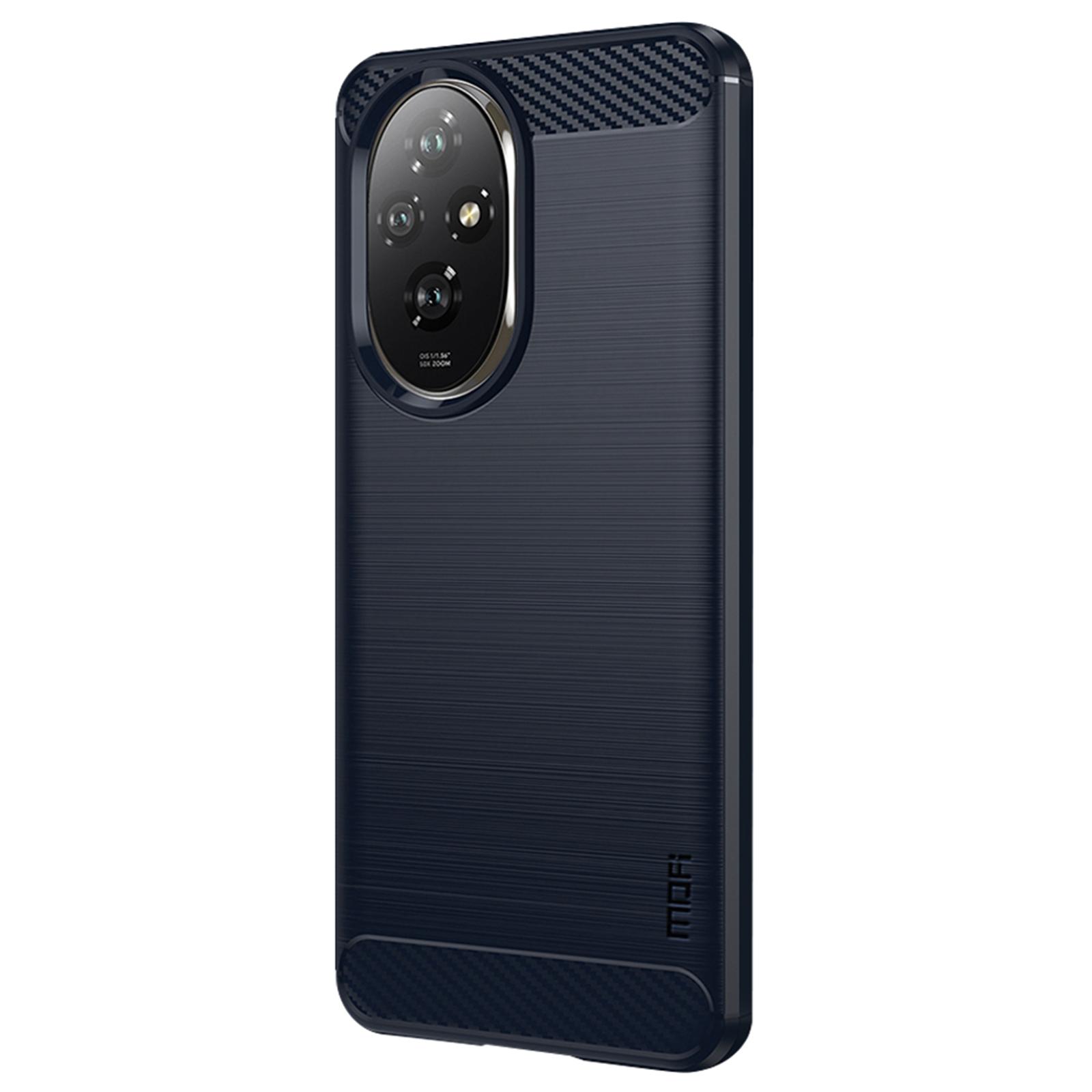 

MOFI JK TPU Series-1 For Honor 200 5G Case Brushed TPU Phone Cover Carbon Fiber Texture Blue