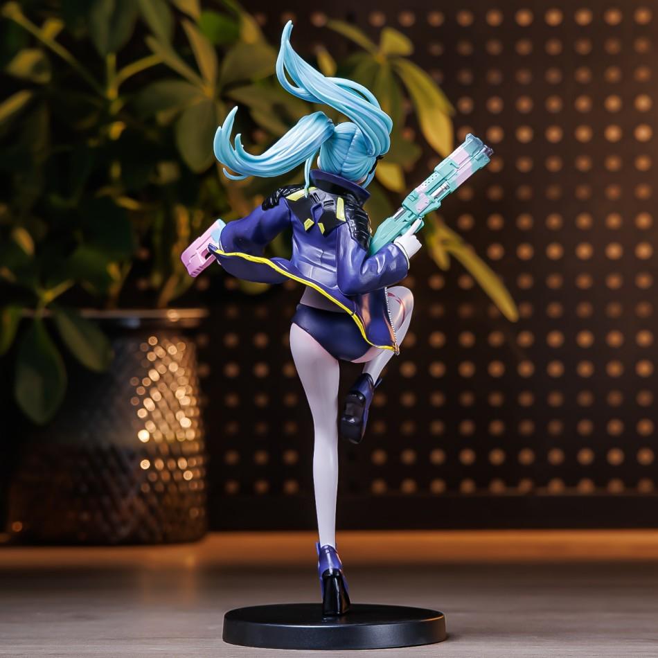 23cm Anime Cyberpunk Lucy coole Figur Fußmodell Spielzeug Geschenk Sammlung Rebecca Figur Action Kuchen Dekoration Geburtstagsgeschenk