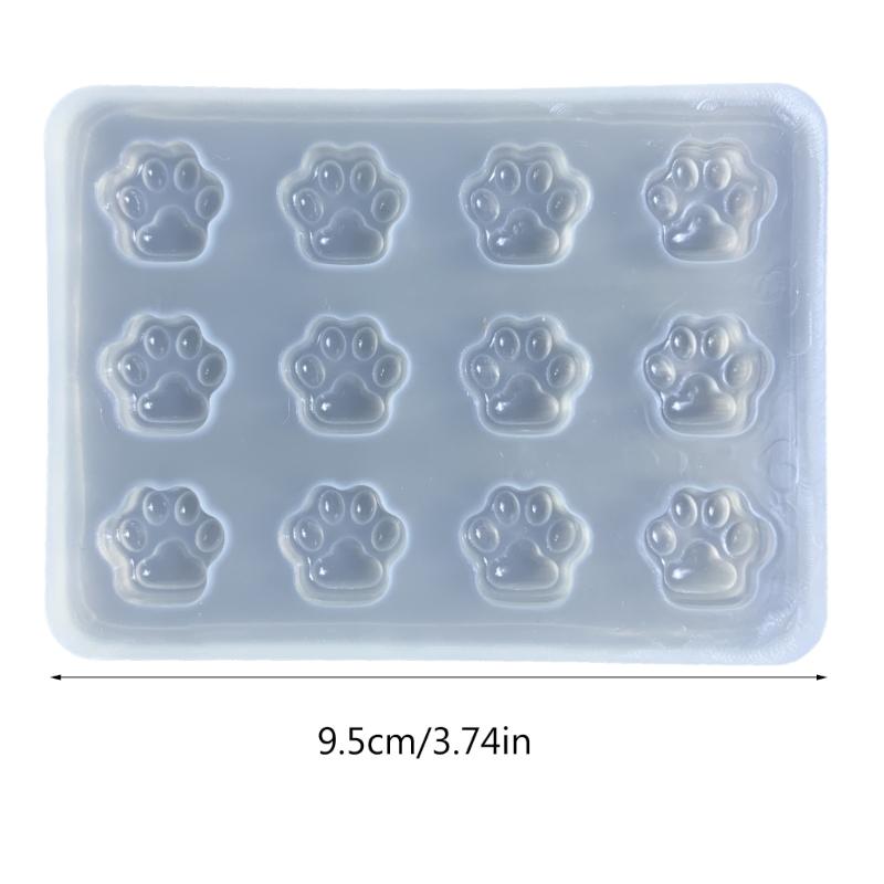 Cat Paw Silicone Resin Molds Animal Claw Epoxy Casting Mold 3D-Footprint Epoxy Resin Mold Keychain Pendant Clay Mold