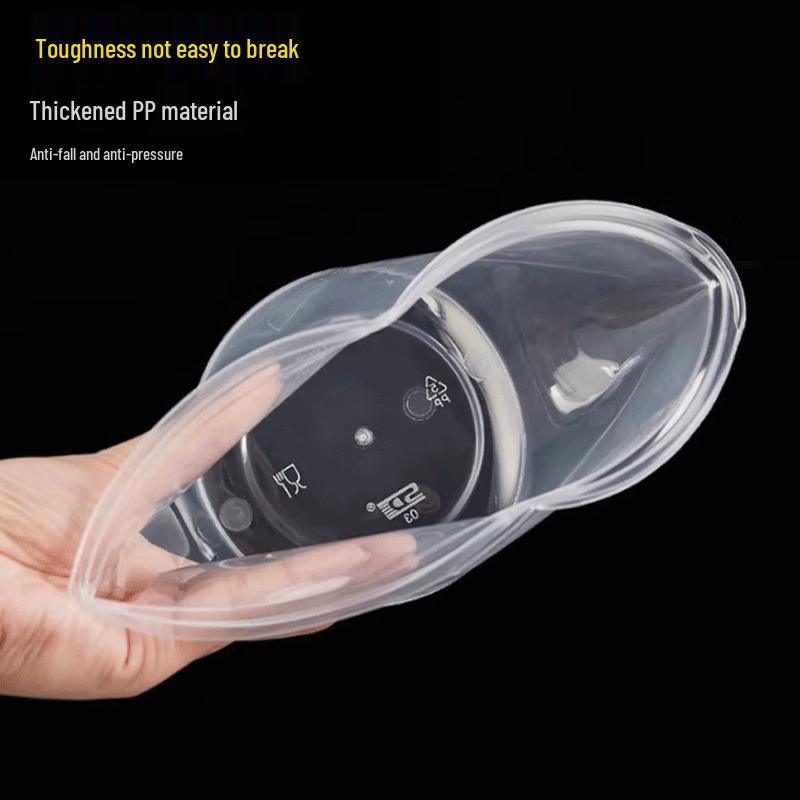 Disposable Round Plastic Takeaway Soup Bowls with Lids