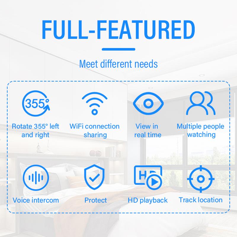 Bulb Surveillance Camera Full Color Night Vision Automatic Human Tracking Zoom Indoor Security Monitor Wifi Camera Smart Home