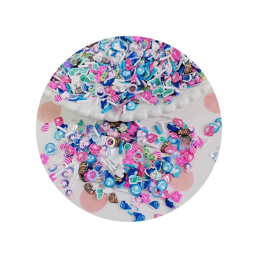 1kg Custom Mix Shell Ocean Theme Kawaii Decors Small Shimmer Clay Supplies Ideal for Kids Art Projects