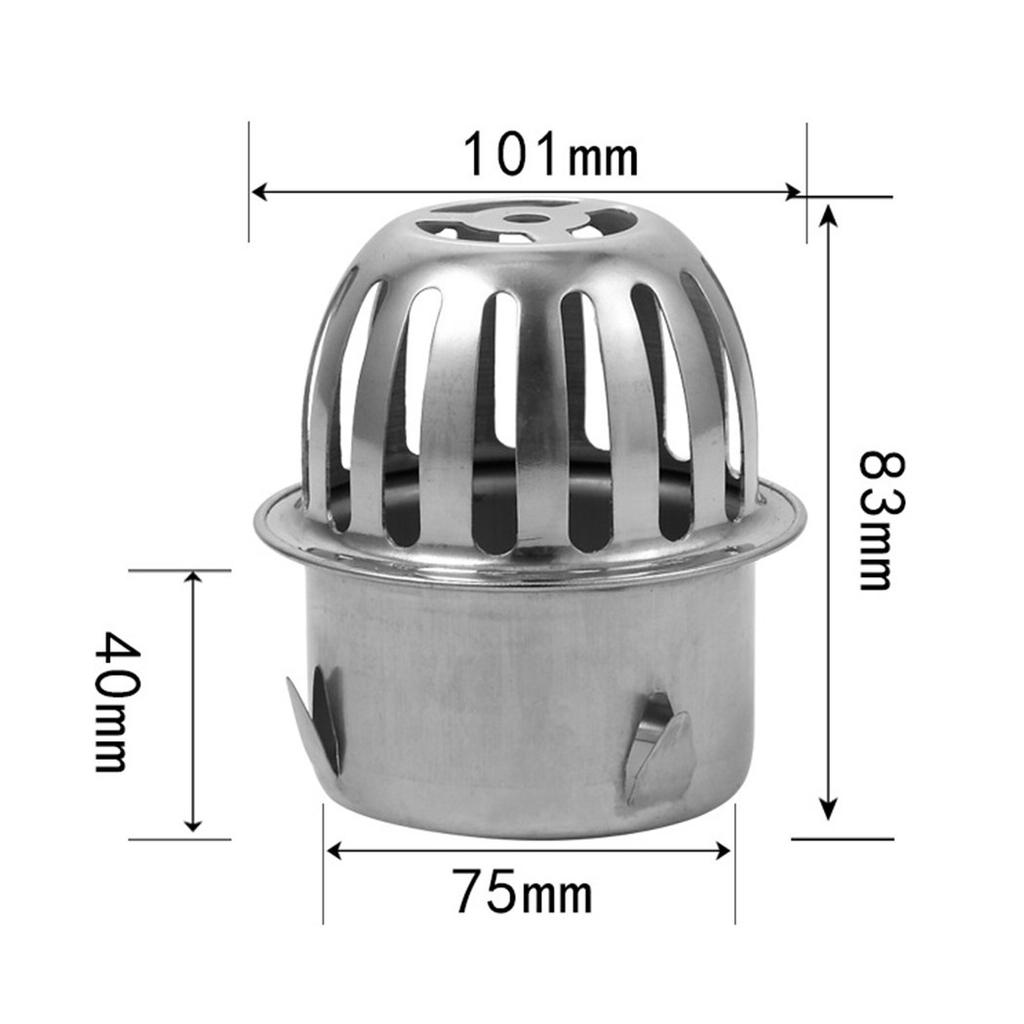 Stainless Steel Balcony Roof Round Large Displacement Anti-blocking Floor Drain