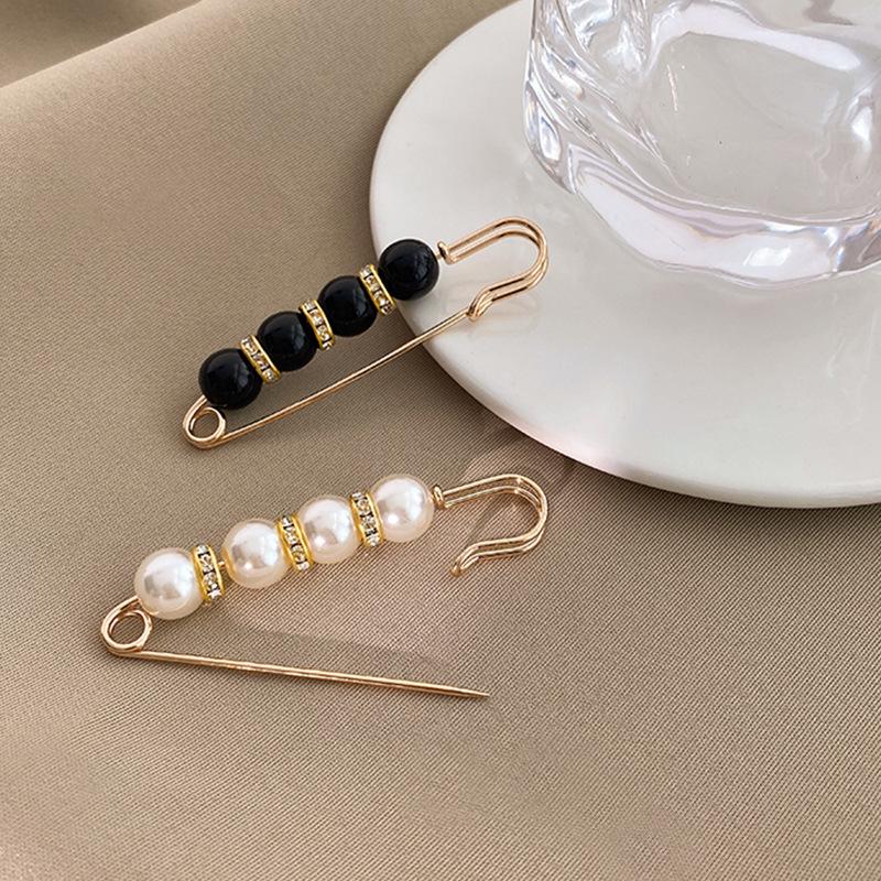 Korean Retro Pearl Bow Brooch - Elegant Fairy Style Suit Accessory