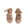 Fashion Flat Sandal Shoe 2025 Summer Suit Female Beige Soft Clear Heels Without Black Low New Beach Comfort Girls Casual Solid Microfibe