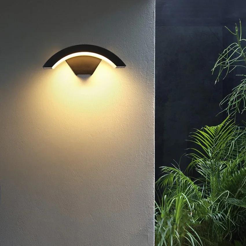 Sensor Outdoor Lights Aluminum Modern Simple Porch LED Wall Lighting Garden Decoration Wall Sconce Home Accessories Gift