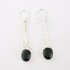 Green Tourmaline Gemstone 925 Sterling Silver Jewelry Handcrafted Earrings 1.76" EE-171-15