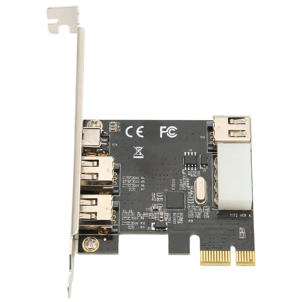 PCIE 1X to 1394A Card 4 Ports PCIE Firewire 1394A High Speed 2.5Gbps Bandwidth PCIe Firewire Card for Win PC Server