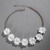 Accessories, French Elegant Flower Necklace, Cold Style Lady Floral Neck Chain Collarbone Chain
