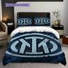 Inter Milan Football Emblem Three-piece set (1 * duvet cover + 2 * pillowcase, without core) Bedding set Christmas birthday gift Soft and comfortable