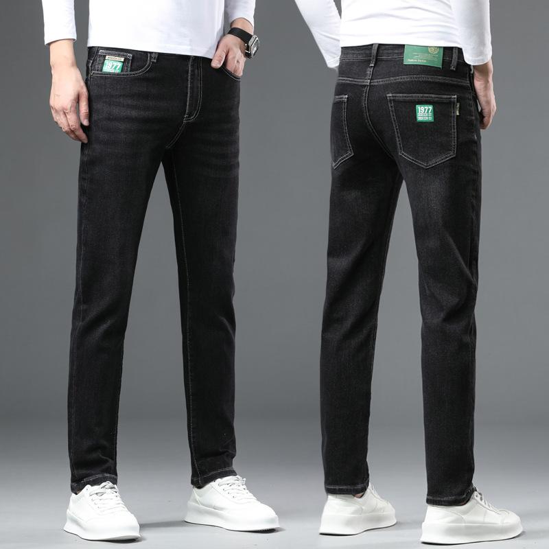 Autumn Stretch Denim Jeans Men's Models Slim Stretch High-grade Wear-resistant Trend Versatile Casual Straight Long Trousers for Men