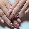 Gold Glitter Color Block Press-On Nails - 24 Removable Short Nail Art Pieces