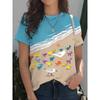 Summer Round Neck 3D Various Animal Print Top Fashionable Casual Short Sleeved Women's T-shirts