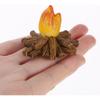 4pcs Fake Resin Bonfire Model Miniature Campfire Dollhouse Mini Fire Miniature Decoration for Micro Landscape Scene