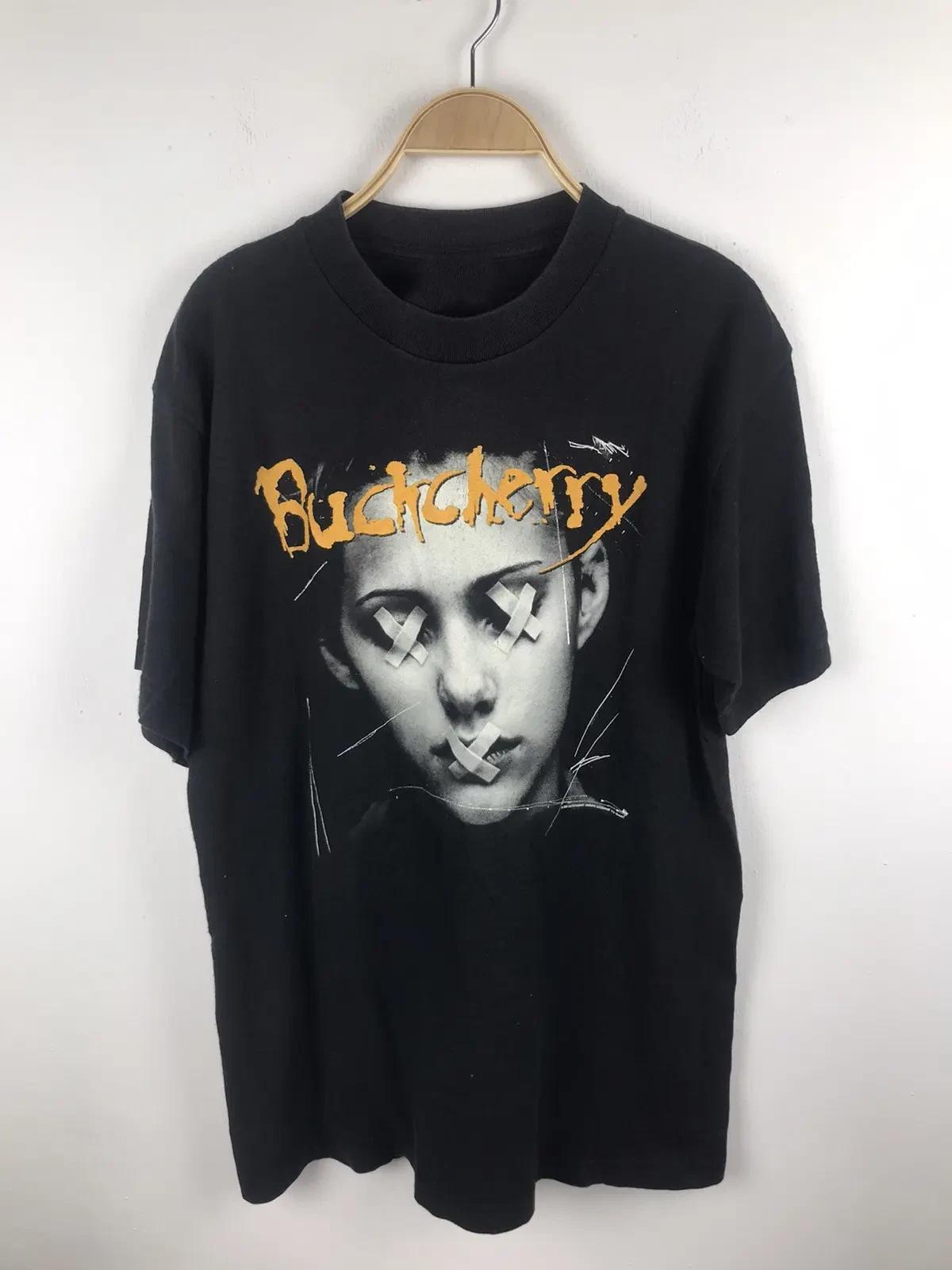 Винтажная черная футболка с логотипом группы Buckcherry для любителей музыки, хлопок, размеры S-5XL, US021 XL